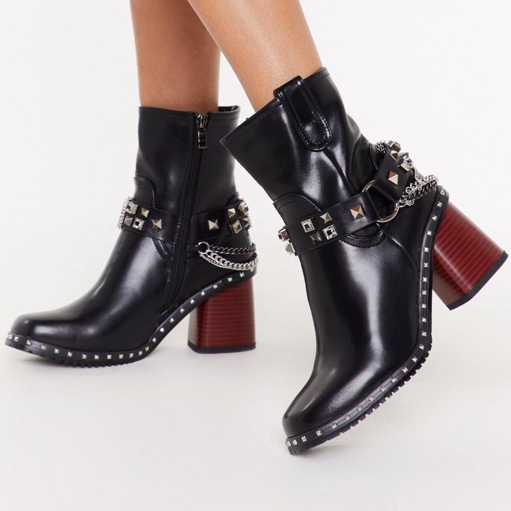 Nasty Gal Stud Boots